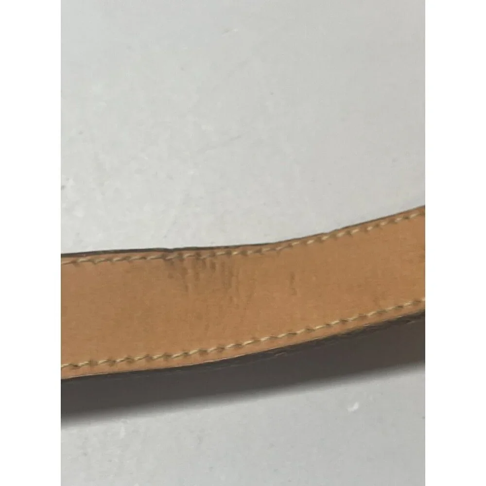 Zele Brown Italy Leather Silver Medium 30” Women's Belt